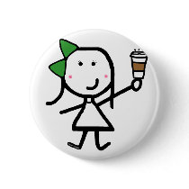 Girl & Coffee buttons