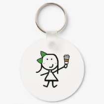 Girl & Coffee keychains