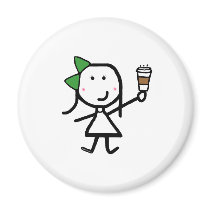 Girl & Coffee magnets