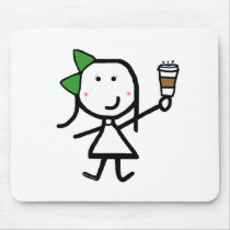 Girl & Coffee mousepads