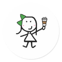 Girl & Coffee stickers