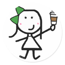 Girl & Coffee stickers