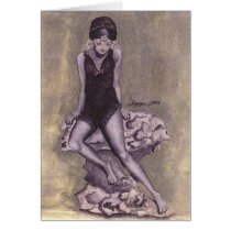 Girl Contemplating Greeting Cards