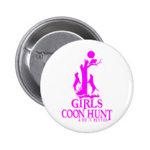 GIRL COON HUNTING BUTTON