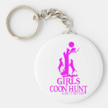 GIRL COON HUNTING KEY CHAINS