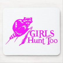 GIRL COON HUNTING MOUSE PADS