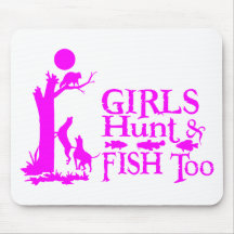 GIRL COON HUNTING MOUSEPAD