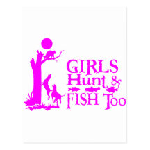 GIRL COON HUNTING POSTCARDS