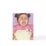 Girl Crying~Pastels Portrait~Greeting Card~Ethnic