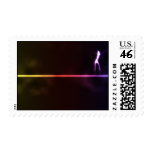 Girl-dancin-on-neon-light-line121 DANCING SHADOW A Postage