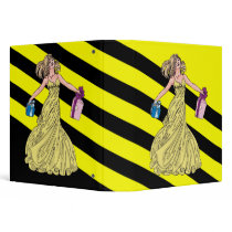 Girl Dancing With Gifts 3 Ring Binders