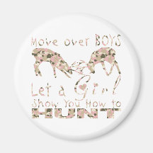 GIRL DEER HUNTER FRIDGE MAGNETS
