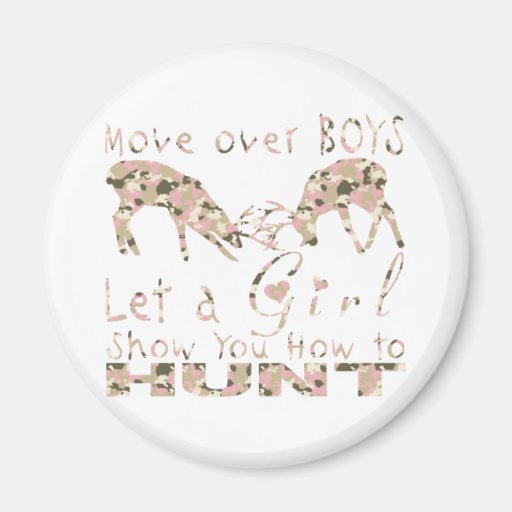 GIRL DEER HUNTER FRIDGE MAGNETS