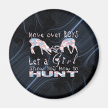 GIRL DEER HUNTER REFRIGERATOR MAGNET