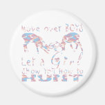 GIRL DEER HUNTER REFRIGERATOR MAGNET
