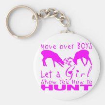 GIRL DEER HUNTING KEY CHAIN