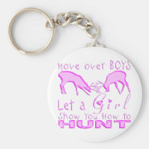GIRL DEER HUNTING KEY CHAINS