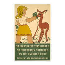 Girl Deer Nutrition 1938 WPA posters