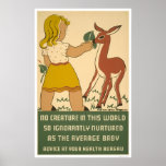 Girl Deer Nutrition 1938 WPA posters