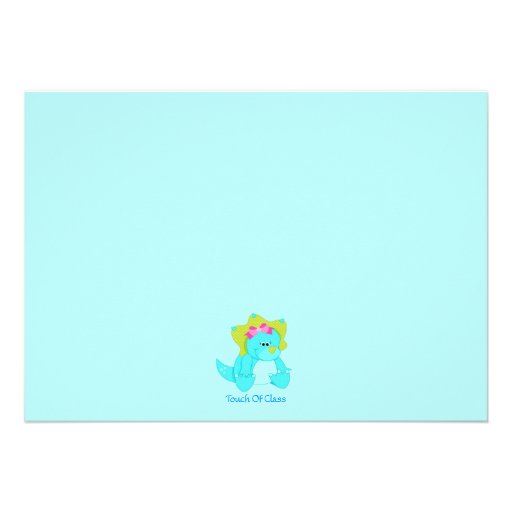 Girl Dinosaur Birthday Invitation