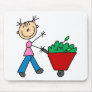 Girl Doing Yardwork Mousepad