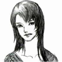 girl drawing 0001 photo cutout