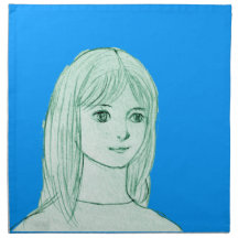 girl drawing manga japan napkins