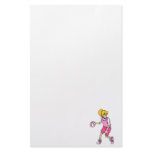 Girl dribbles custom stationery