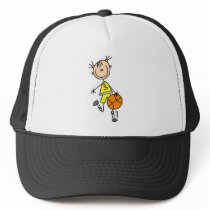 Girl Dribbling Basketball Tshirts and Gifts Trucker Hats