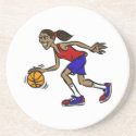 girl dribbling