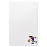 girl dribbling custom stationery