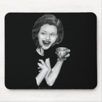 Girl Drinking mousepads by serenitystudios Girl Drinking mousepads