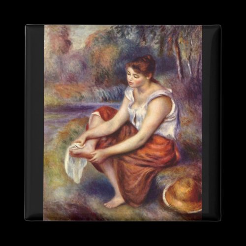 Girl dryes her feet by Pierre Renoir Refrigerator Magnets