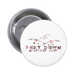 GIRL DUCK HUNTING PINBACK BUTTON