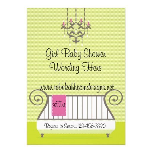 Girl Elegant Baby Shower Invitation