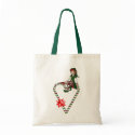 Girl Elf Candy Canes Christmas Holiday Tote Bag by SmilinEyesTreasures Girl Elf Candy Canes Christmas Holiday Tote Bag