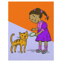 Girl Feeds Cat Flyer