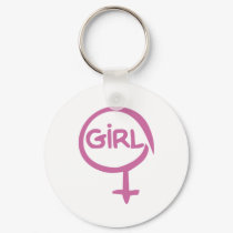 Girl - Female keychains by Thinkdifferent Girl - Female keychains