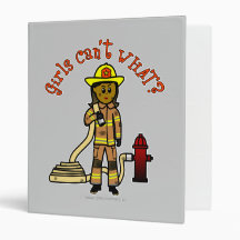 Girl Firefighter 3 Ring Binder
