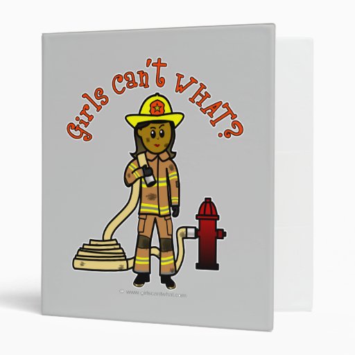 Girl Firefighter 3 Ring Binder
