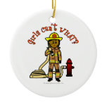 Girl Firefighter Christmas Ornaments