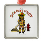 Girl Firefighter Christmas Ornaments