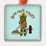 Girl Firefighter Christmas Ornaments