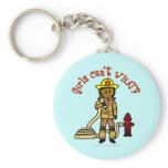 Girl Firefighter Keychains