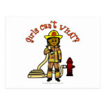 Girl Firefighter Postcard