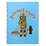Girl Firefighter Spiral Note Book
