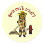 Girl Firefighter Sticker