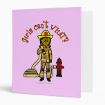 Girl Firefighter Vinyl Binders