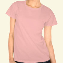 Girl Flies (Red on Pink) t-shirts