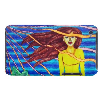 Girl Floating In Psychedelic Sky Barely There iPod Cases